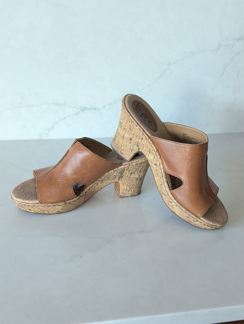 BOC cork/leather slides